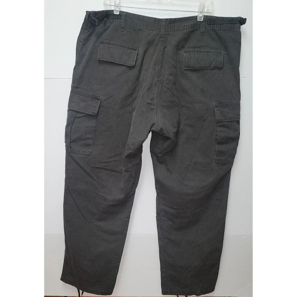Rothco Battle Men Vintage XL Paratrooper‎ Black Military Cargo Pant Y2K Gorpcore